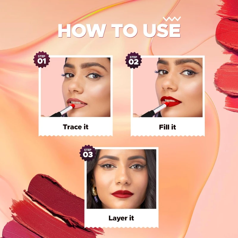 Hilary Rhoda Power Stay NonTransfer Lipstick | Matte Finish | Infused with Vitamin E & Shea Butter | Lightweight & Highly Pigmented | Glides Easily & Smudge-Proof |3.2g (Perfect Plum - Shade 11) thumbnail 5